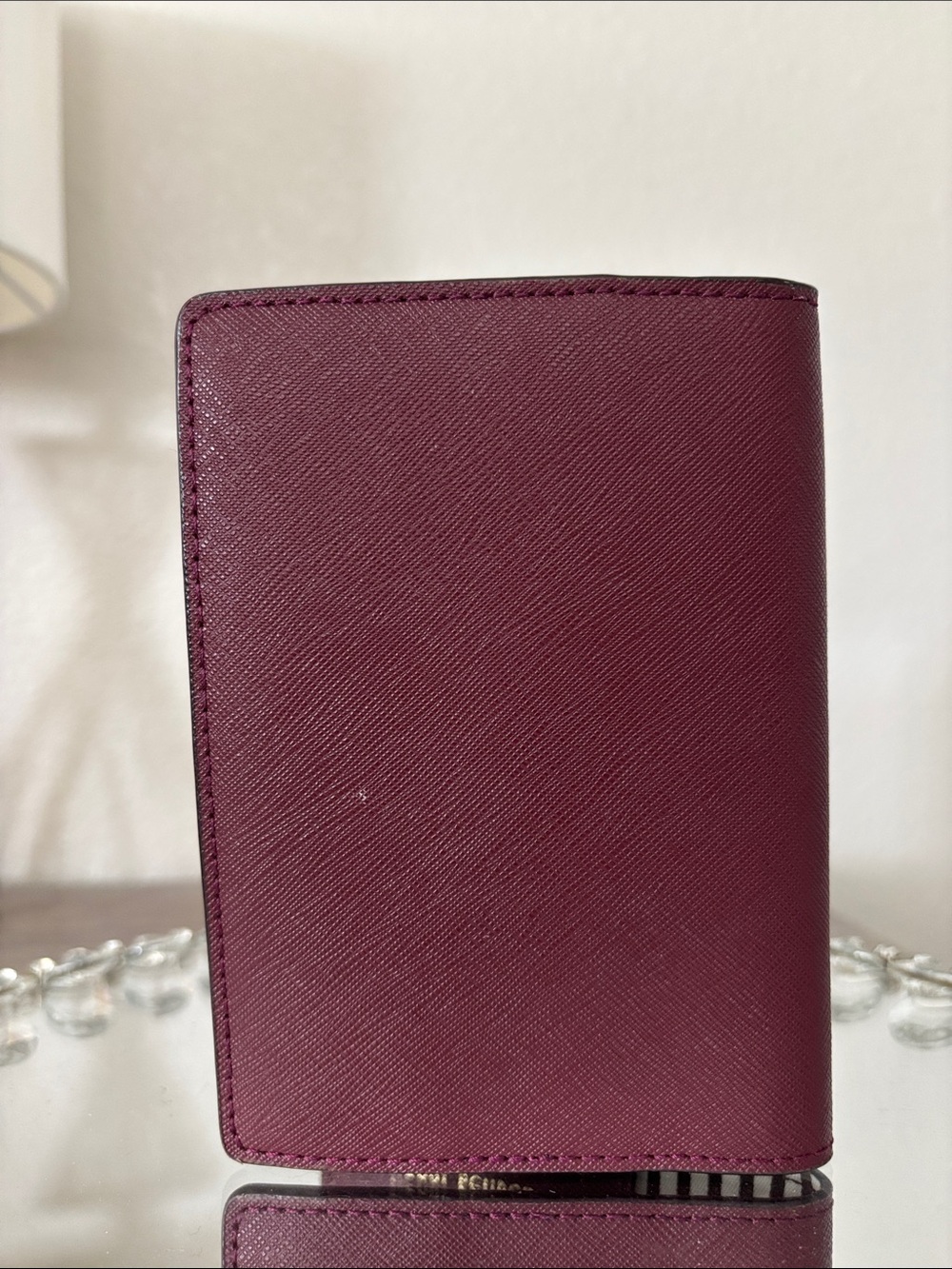 Henri Bendel Burgundy Tassel Leather Passport Wallet - Picture 3 of 8